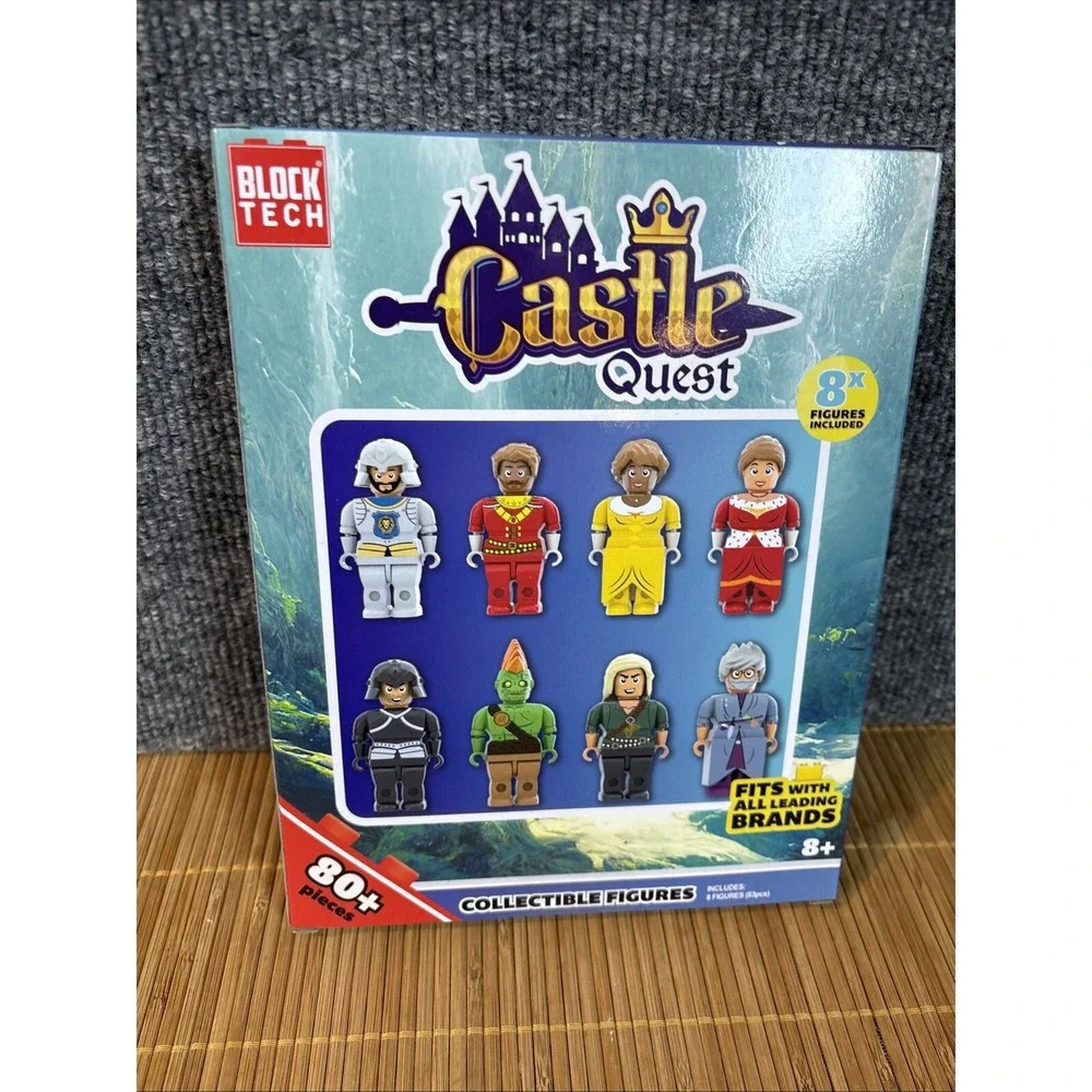 Block Tech Castle Quest Troll Fortress‎ 225pc & 8pc Figures Building Set Bundle